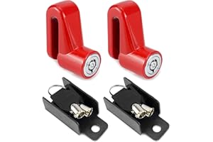 QWORK Motorcycle Bike Anti-Theft Wheel Disc Brake Lock, 2 Pack Safety Disc Wheel Lock, Mountain Road Bike Padlock with Keys