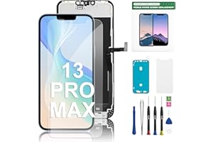 hoysg for iPhone 13 PRO MAX Screen Replacement HD 6.7" LCD Display and 3D Touch Digitizer Assembly with Repair Tools,Screen Protector, and True Tone for A2484, A2641, A2644, A2645, A2643-1