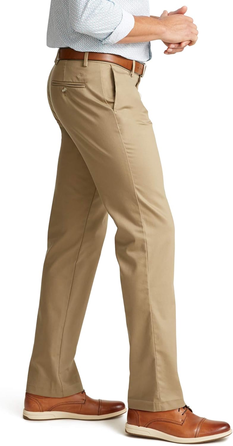 Dockers Men's Straight Fit Signature Lux Cotton Stretch Khaki Pant at  Men’s Clothing store