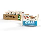 Nutrisystem Frozen Grilled Chicken Sandwich Bundle, Grilled Chicken on Whole-Wheat Rolls, Helps Support Healthy Weight Loss - 12 Count