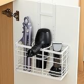 Wetheny Hair Tool Organizer - Hair Dryer Holder 5 Adjustable Height,Bathroom Organizer Cabinet Door/Wall Mounted for Hair Dry