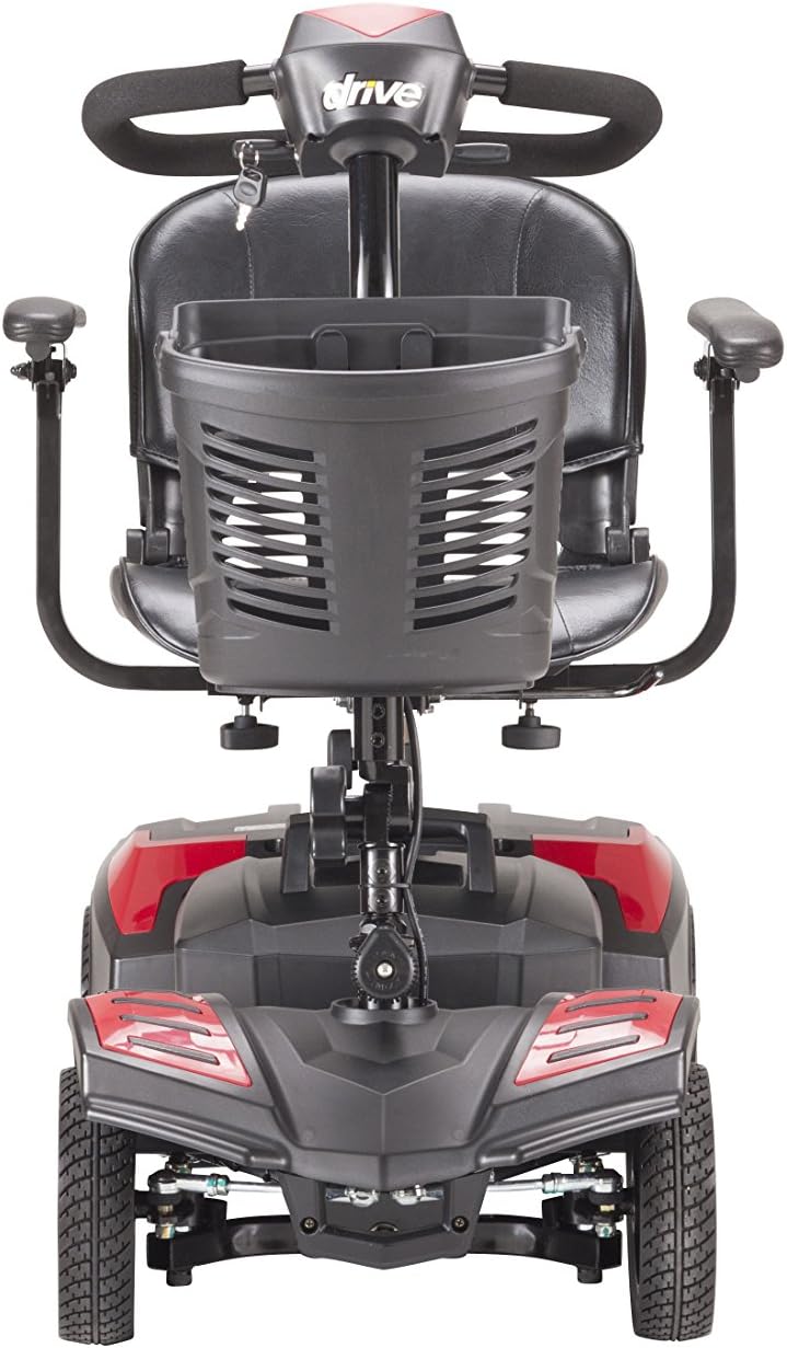 Drive Medical Spitfire Scout 4 Compact Travel Scooter, 4-Wheel, Red/Blue: Kitchen & Dining