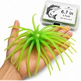 Large Soft Fishing Lures, 6.7", 5.1", 4.3" Urchin Baits for Bass Fishing | Multi-Tentacle Glitter Soft Baits for Saltwater Fishing, Flexible Sea Urchin Bait，Fishing Lure for Freshwater