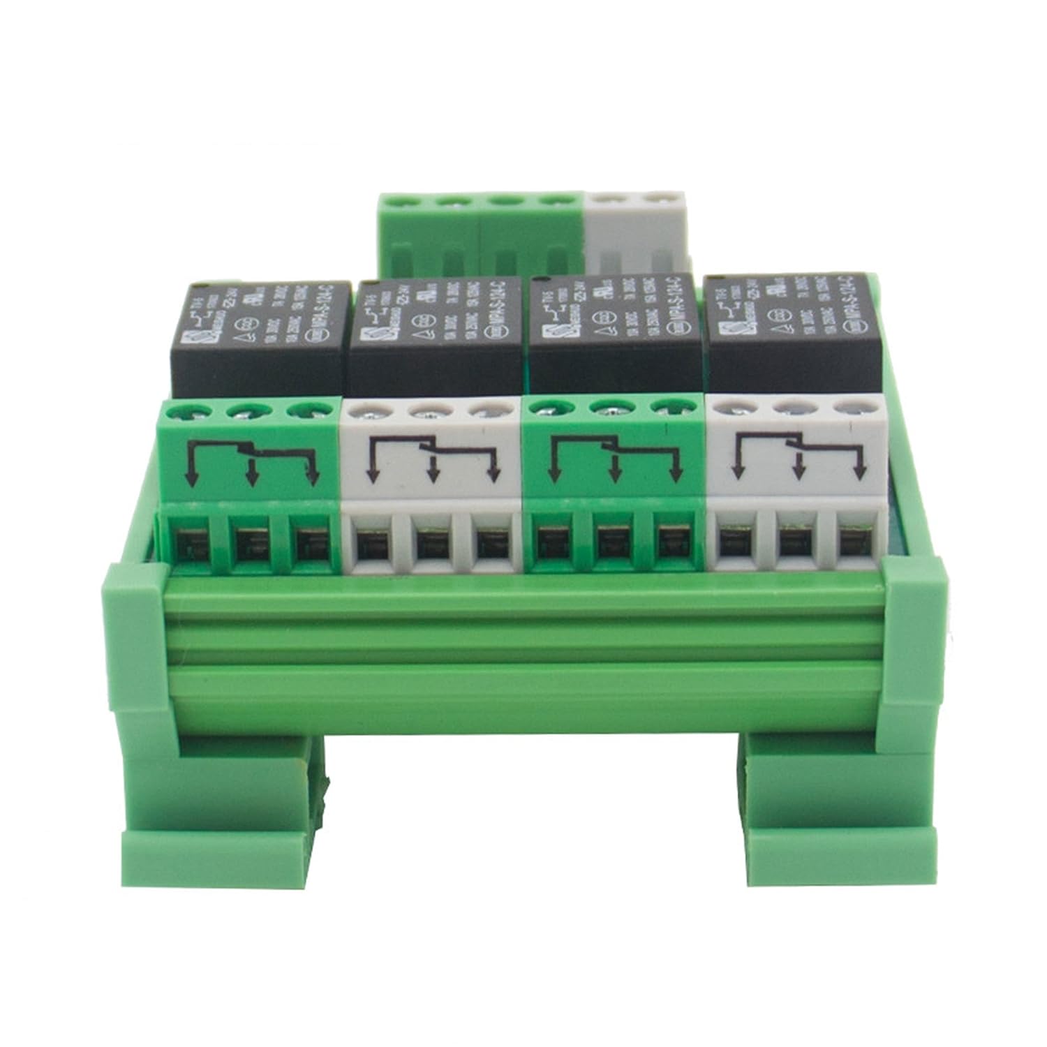 GAEYAELE 4 Channel Relay Module 1 SPDT DIN Rail Mount 12V DC/AC Interface Relay Module(FY-T734-12VACDC) - Image 5