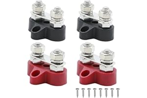 laffoonparts M8 5/16’’ Single Studs Battery Junction Post, Universal Battery Power Distribution Terminal Block, 48V Power Dis