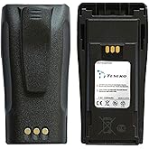Teseko NNTN4497CR NNTN4497DR NNTN4496 7.4V 2250mAh Li-ion Battery for Motorola CP040 CP140 CP150 CP160 CP180 CP200 CP200D CP250 CP380 PR400 EP450 EP450S DEP450 GP3688 GP3188 with Belt Clip