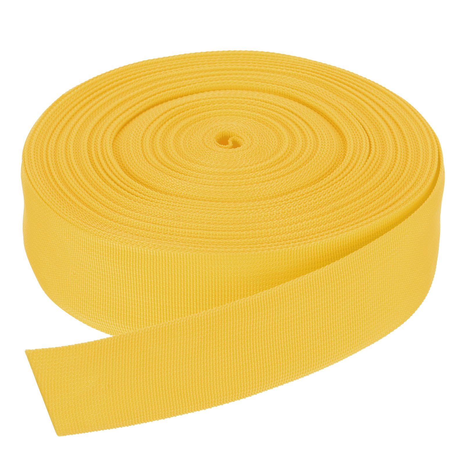 DMiotech 50 Yard x 2 Inch Width Nylon Webbing Strap Poly Flat Webbing Strapping for DIY Craft Backpack Strapping, Sewing, Outdoor Gear Repair, Yellow