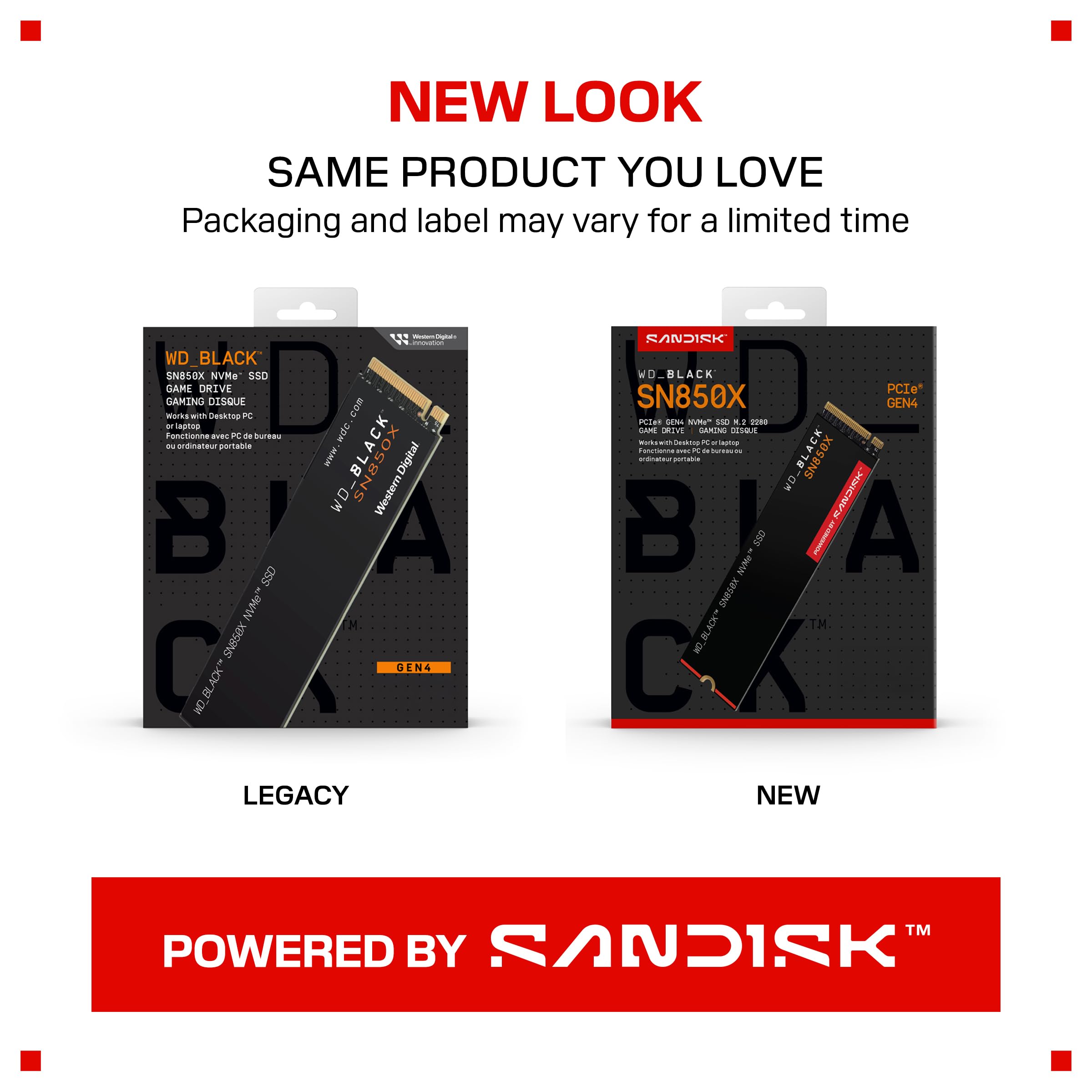 WD_BLACK 8TB SN850X NVMe Internal Gaming SSD Solid State Drive - Gen4 PCIe, M.2 2280, Up to 7,200 MB/s - WDS800T2X0E