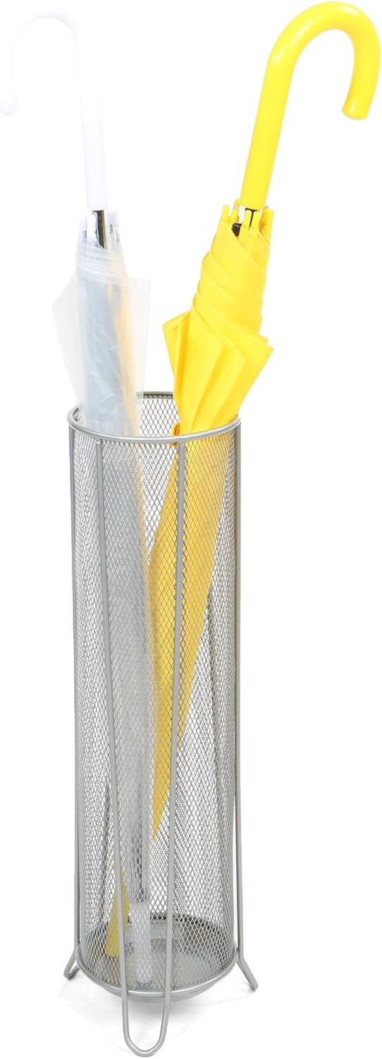 umbrella rack stand on Home Kitchen Silver Metal Mesh Mind Reader Umbrella Rack Stand For Canes Walking Sticks Umbrellas Home Decor