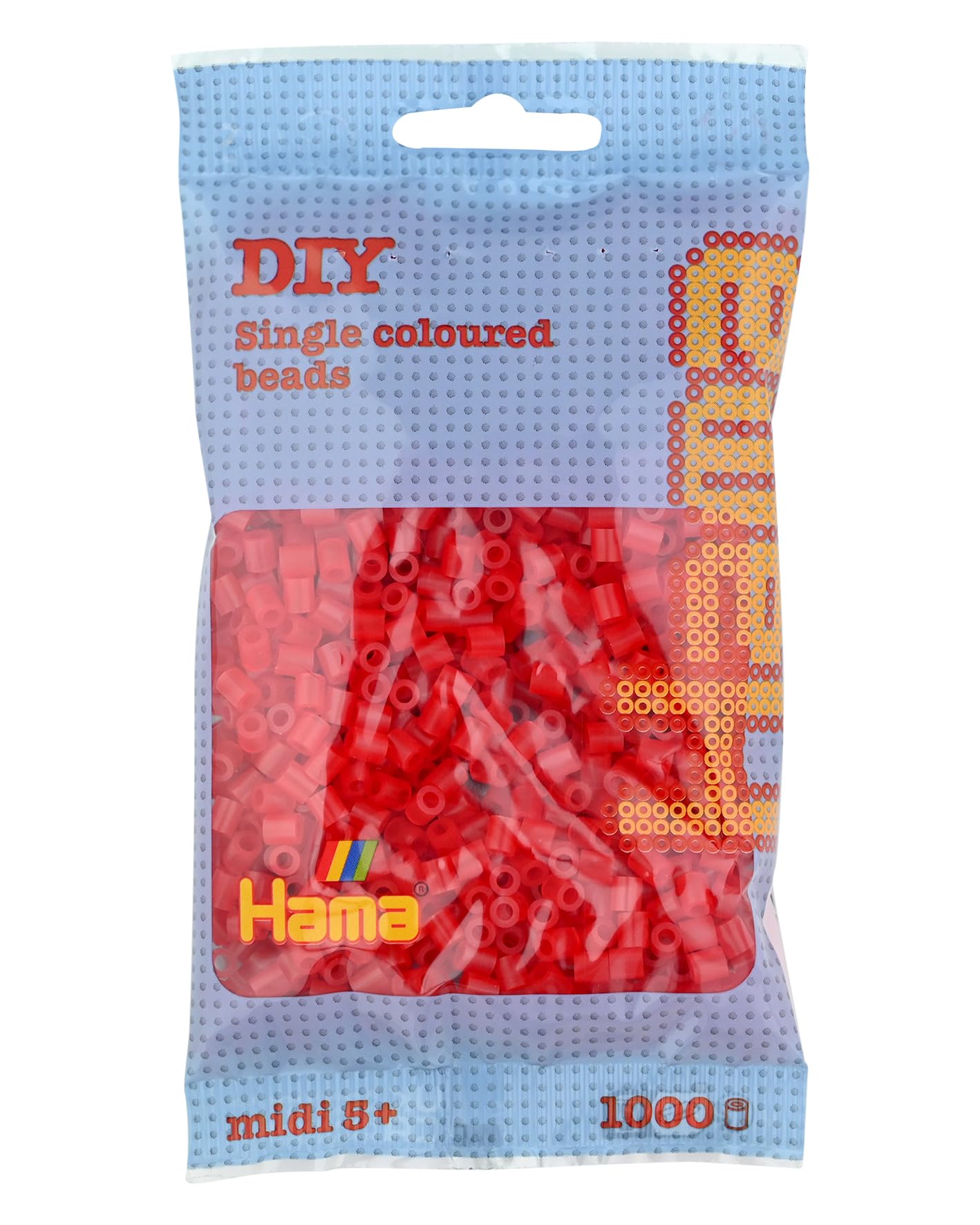 Hama 207-13 Midi Bead, Translucent Red — image 1