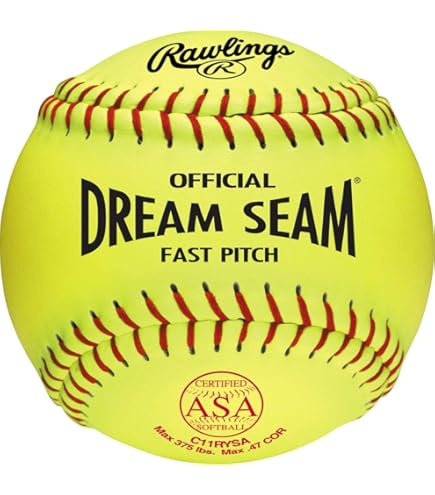 Balle De Softball Rawlings 10" ASA Poly-X Core - RIF 1 - Pour 8U - Offre 2 Achetés = 1 Gratuit !