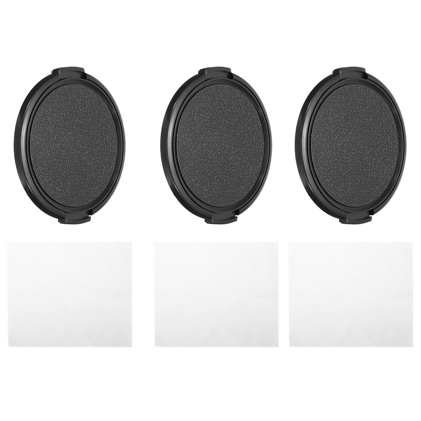 PATIKIL 67mm Lens Cap, 3 Pack Sides Pinch Snap Camera Lens Cover for Front Lens with Cloth, Suitable for 67mm Thread Universal DSLR Lenses for Nikon, for Fujifilm, for Pentax, for Leica