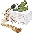 MAMAGIFTREE Decorative Books for Home Decor, Mini Faux Books for Decoration, Christian Christmas Ornaments for Living Room, Entryway, Bookshelf, Coffee Table, Farmhouse Stacked Books Decor Set of 3