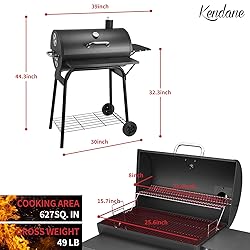Kendane Barrel Charcoal Grill, Large Charcoal