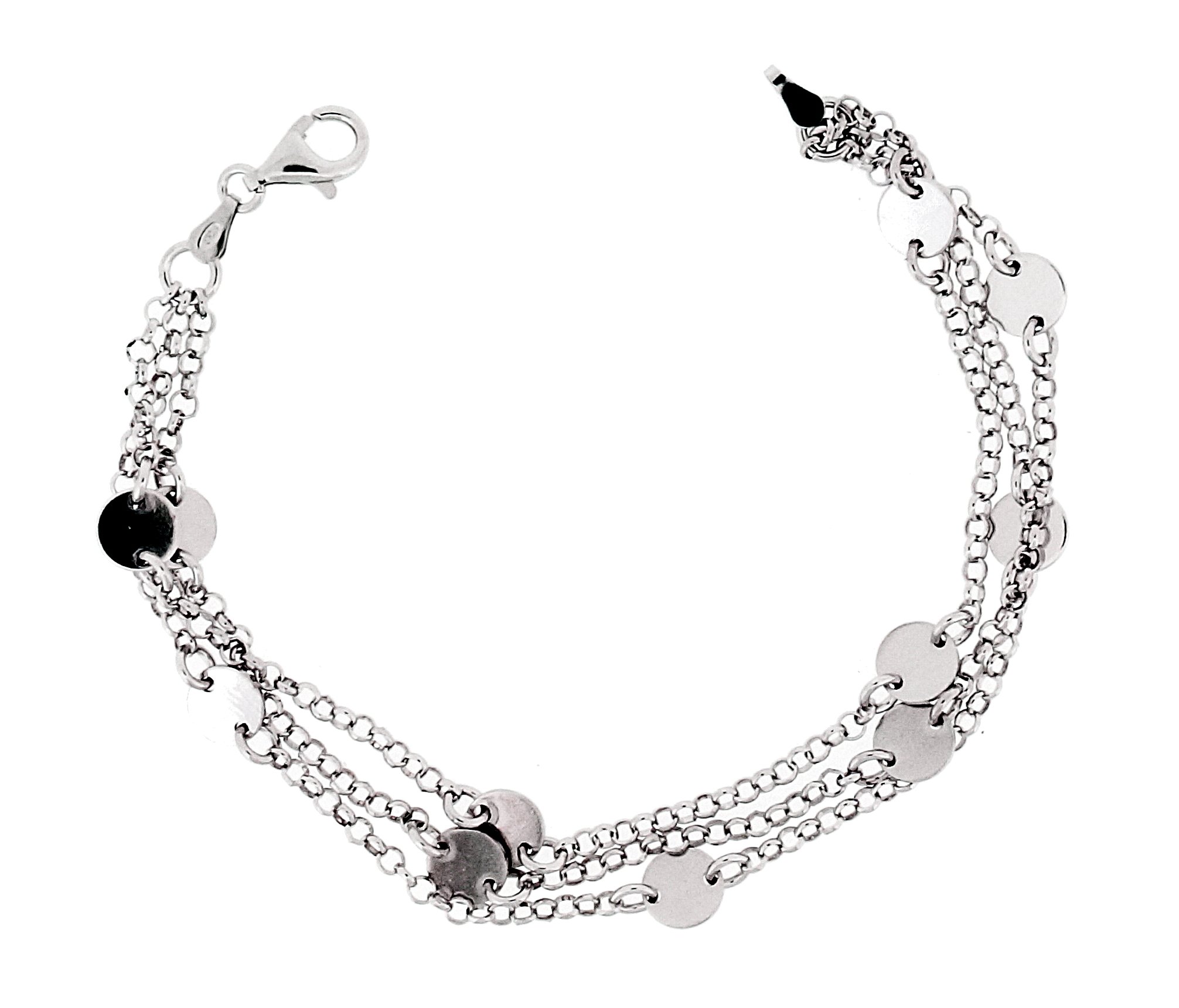 Orphelia ZA-1984 Women's Bracelet 925 Silver Rhodium-Plated 19 cm, 19 centimeters, Sterling Silver