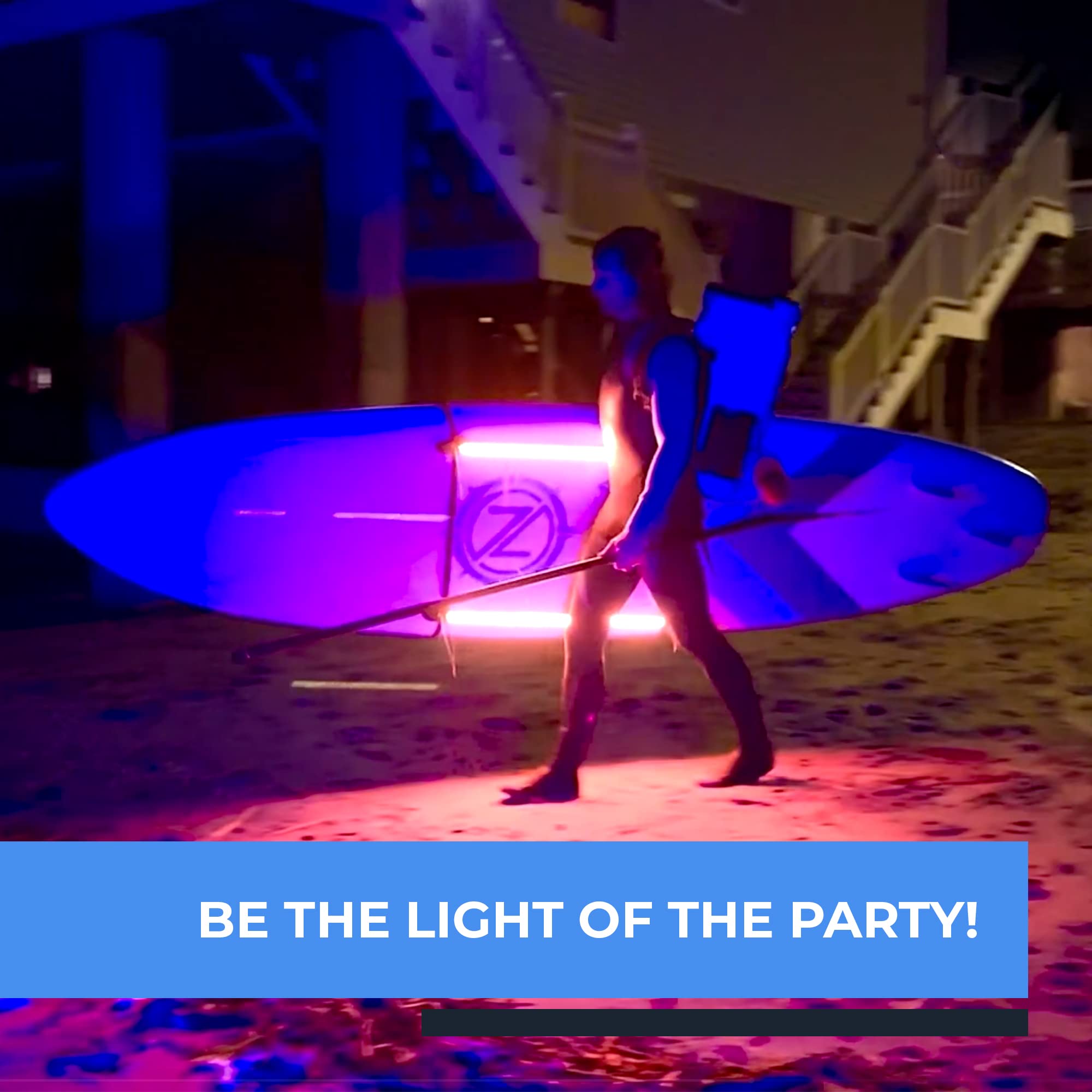 NOCQUA Spectrum P2 Paddleboard Color Changing Lighting System - LED Lights, Rechargeable, Compatible with SUP, SOT Paddleboard, Kayak, Canoe - Travel Case Included