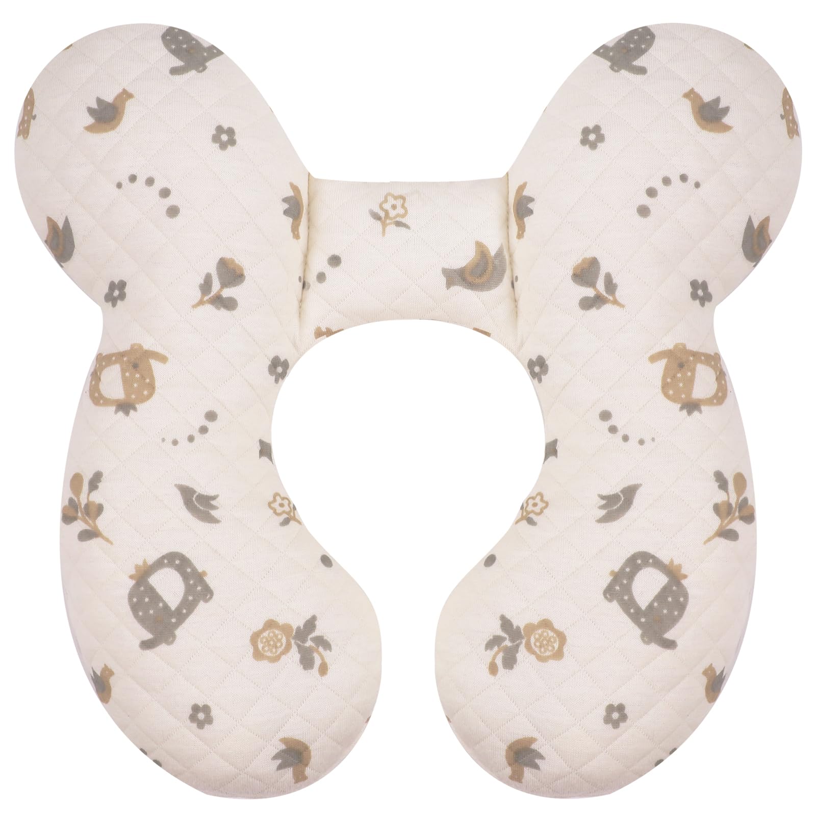 Photo 1 of Blublu Park Upgraded Baby Head Support Pillow for Newborn Toddler, Soft Cotton Baby Travel Pillow for Car Seats and Strollers for Babies, Flower