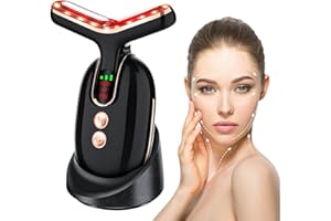 MKISCWEI Facial Massager Red-Light-Therapy-for-Face, Neck Skin - Face S culpting Wand Tool, L E D Facial Beauty Device Portable at-Home Face Tool for Skin Care