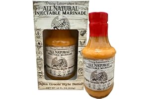 Tracy Lawrence's All Natural Cajun Creole Style Butter Injectable Marinade-No Gluten, No Seed Or Soy Oil, No Sugar, No Artificial Flavors Or Colors, No MSG-1pack
