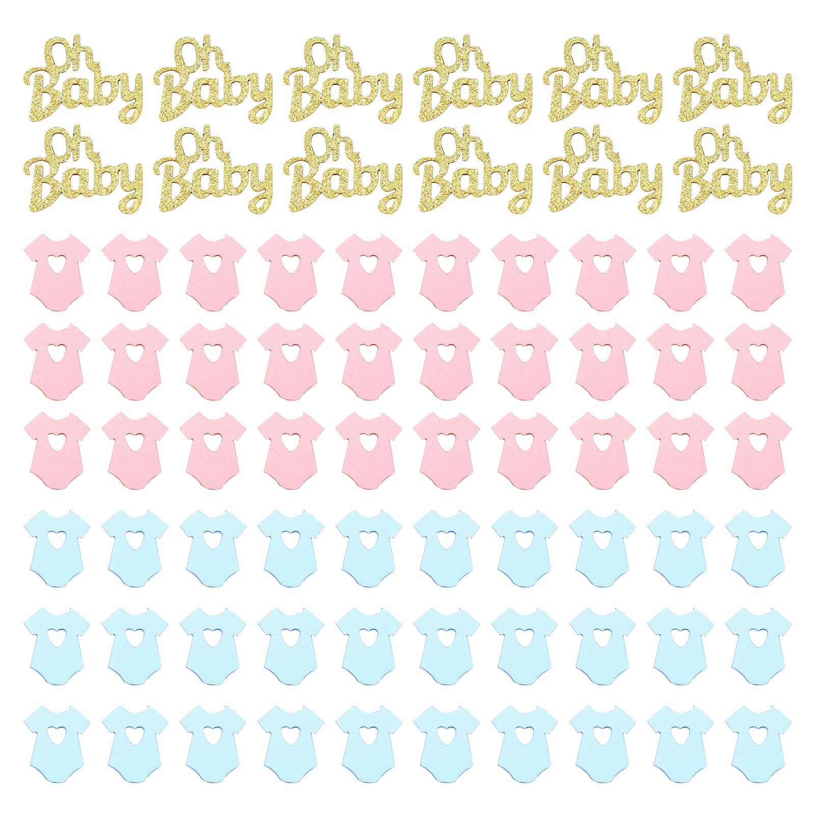 BAOXIAOBEN 220 Pcs Gold Table Confetti Table Decoration Cards Sprinkles Table Decor for Baby Shower Gender Reveal Party Decorations