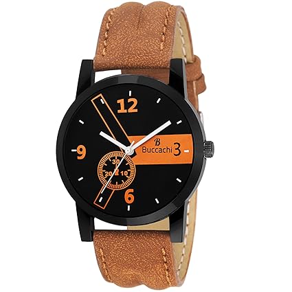 Analogue Black Dial Mens Watch B-G5013-BK-BR