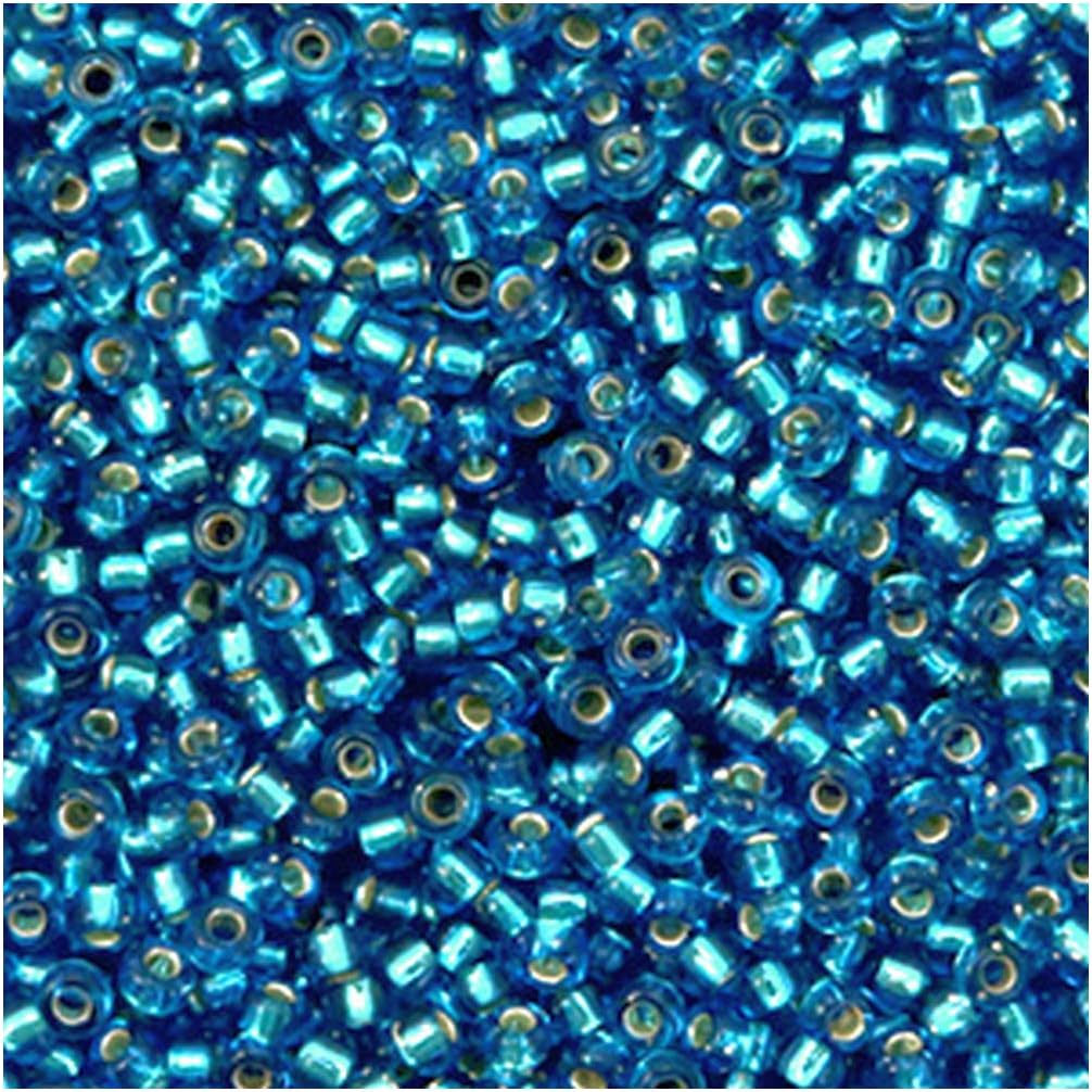 Runemara Design 25 g Miyuki Seed Beads 11/0 Silverlined Capri Blue 11-25