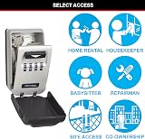 Master Lock Light Up Dial Key Safe Medium Wall Mount Grey Zinc Outdoor Home view 3