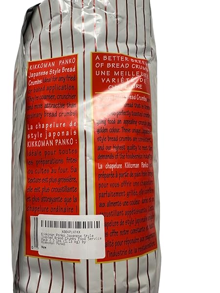 KIKKOMAN PANKO JAPANESE STYLE TOASTED BREAD CRUMBS FOOD SERVICE PACK 2.5 LBS (1.13 KG)