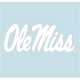 Craftique Mississippi Decal (WHT OLE MISS DECAL (3",4",6",12",18"), 6 in)