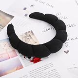 Yolev Spa Makeup Headband Black Soft Terry Cloth Face Washing Hairband 4.53x5.7 view 7