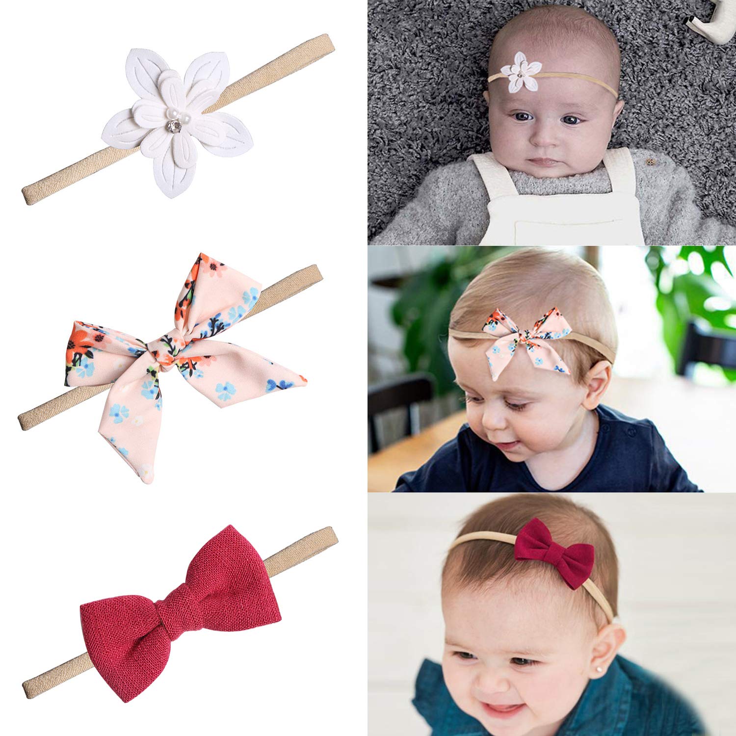 Chic Chic 6 Pieces Bebe Fille Bandeau De Cheveux Tricot Elastique Bande Coiffure Bebe Bijoux Cadeau Noel Anniversaire Bonnets Casquettes Et Bobs Bebe Puericulture Estiloss Com