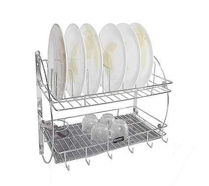 Buy Heft Kitchen Rack With Removable Strong Plastic Drip Tray