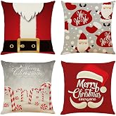 Ogrmar 4-Pack 18x18 Inch Halloween Throw Pillow Covers - Cotton Linen Decorative Cushion Covers For Sofa, Bed - View #7
