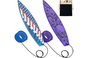 LA KEN DU Finger Surfboard for Car Ride, 2PCS Mini Surfboard for Kids-Wind Surfboard Fingerboard for Car Window (Blue & Purple with Receive Bag)