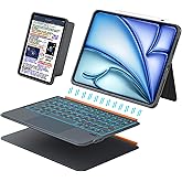 iPad Air 11 inch Case with Keyboard (M3 M2 2025 2024),Pro 11,iPad A16 11th/10th,Flex Magnetic Detachable Keyboard with Trackpad,Backlit Keys,Adjustable Stand,Slim for Air 5th/4th Gen 10.9 inch (Gray)