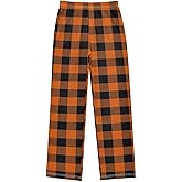 Orange Green Tartan Plaid Pajama Pants Pajama Bottoms Soft Sleep Pjs Lounge Pants S