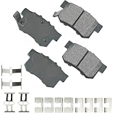 Akebono ACT537A Ultra-Premium Ceramic Rear Disc Brake Pads , GREY