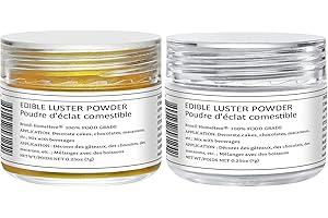 HomeHere Gold Luster Dust Edible Cake Gold Dust (14g) (Gold + Pearl White)