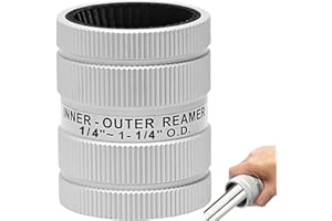 Wisamic Pipe Reamer Tool, 1/4" to 1-1/4" Inner/Outer Deburring Tool for Copper, Stainless Steel, PVC, Aluminum – Plumbing Chamfering Tool for Tubing Prep