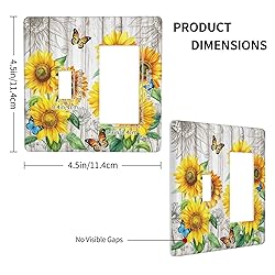 Yamxbfa Rustic Sunflower Farmhouse Floral Wooden