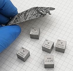 Yttrium Cube - 10mm Pure Metal Element Cubes