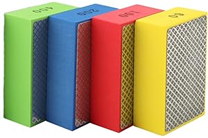4-Piece Sanding Blocks, Diamond Hand Polishing Pads Sanding Blocks Polishing Pads for Stone Ceramic Tile Glass Grinding Trimm