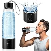LOOHOI Hydrogen Water Bottle,Portable SPE/PEM Hydrogen Generator Cup 16oz,Rich Hydrogen Infused Water Maker for Health, Fitness,Gift for Home, Office & Travel(Black2)