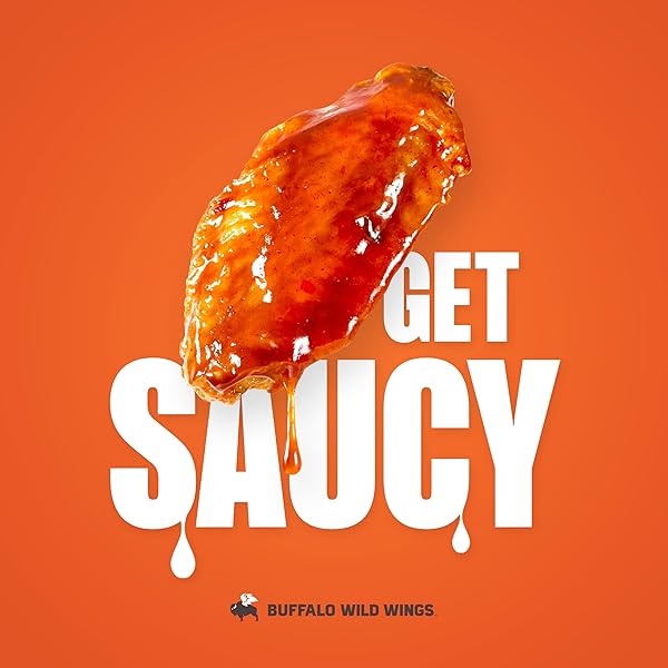 BUFFALO WILD WINGS HONEY BBQ SAUCE, 12 FL. OZ., PERFECT DIPPING SAUCE, CHICKEN MARINADE, RIB BARBECUE RUB AND WING SEASONING, RICH FLAVOR AND SWEET TANG