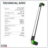 Sealey Rechargeable Under Bonnet Light 13W SMD LED 1200 Lumens LED139 Black view 4