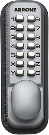 Hoppe AR/D-195MC Digital Push Button Lock Silver 8000 Codes 33-55mm Door view 2