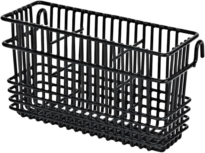 Utensil Drying Rack 3 Compartment (Black) (7.75"L x 2.75"W x 4.25"H