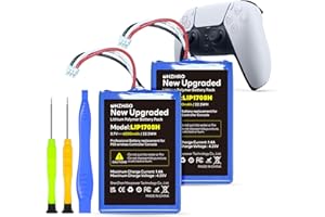 OHZHAO 2025 𝗡𝗲𝘄 𝗨𝗽𝗴𝗿𝗮𝗱𝗲𝗱 2pack PS5 Controller Battery, 6000mAh LIP1708 Battery for Sony PS5 PlayStation 5 Dual Sense Controller CFI-ZCT1W Gamepad, 3.7V High-Capacity PS5 Battery Replacement