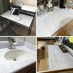 practicalWs White/Grey Marble Contact Paper 17.7" x