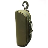 YUNCAIMAOYI Tactical Molle Glasses Case Tactical Eyeglasses Case Shockproof Sunglasses Carrying Protective Box with Clip Green